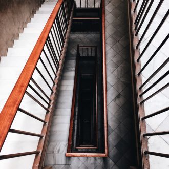 Looking down a stairwell