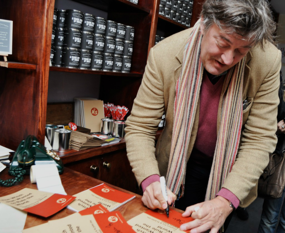 WBD with Stephen Fry (photo: Yemisi Blake)