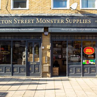 Shop front of Hoxton Street Monster Supplies