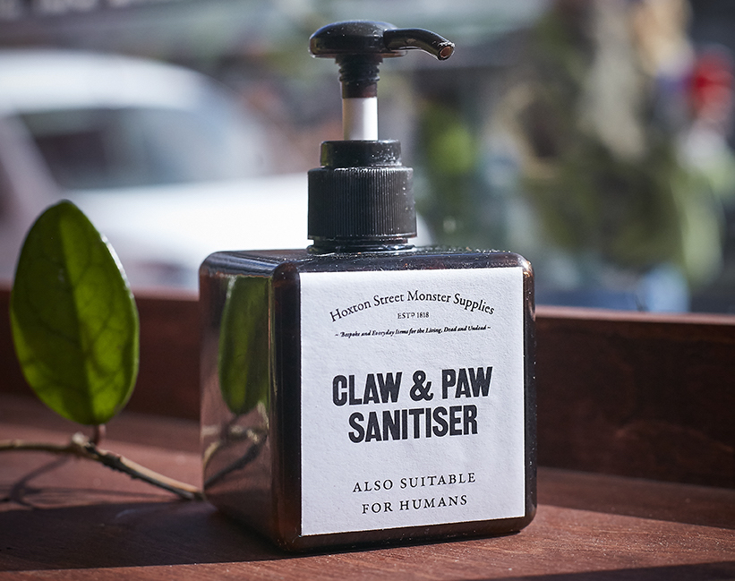 Bottle of Claw and Paw Sanitiser