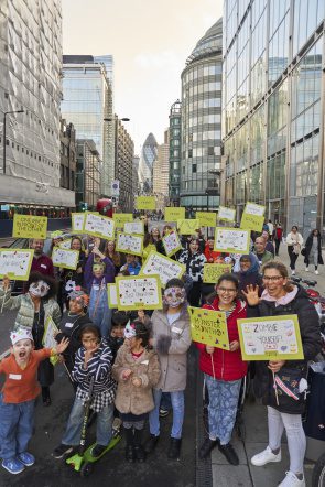 Our first Monster Marchers reach the City of London