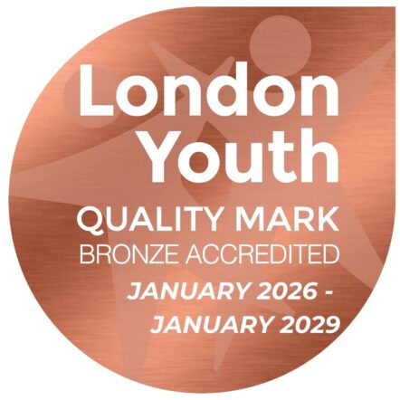 London Youth Quality Mark Bronze Accredited logo 2026-2029