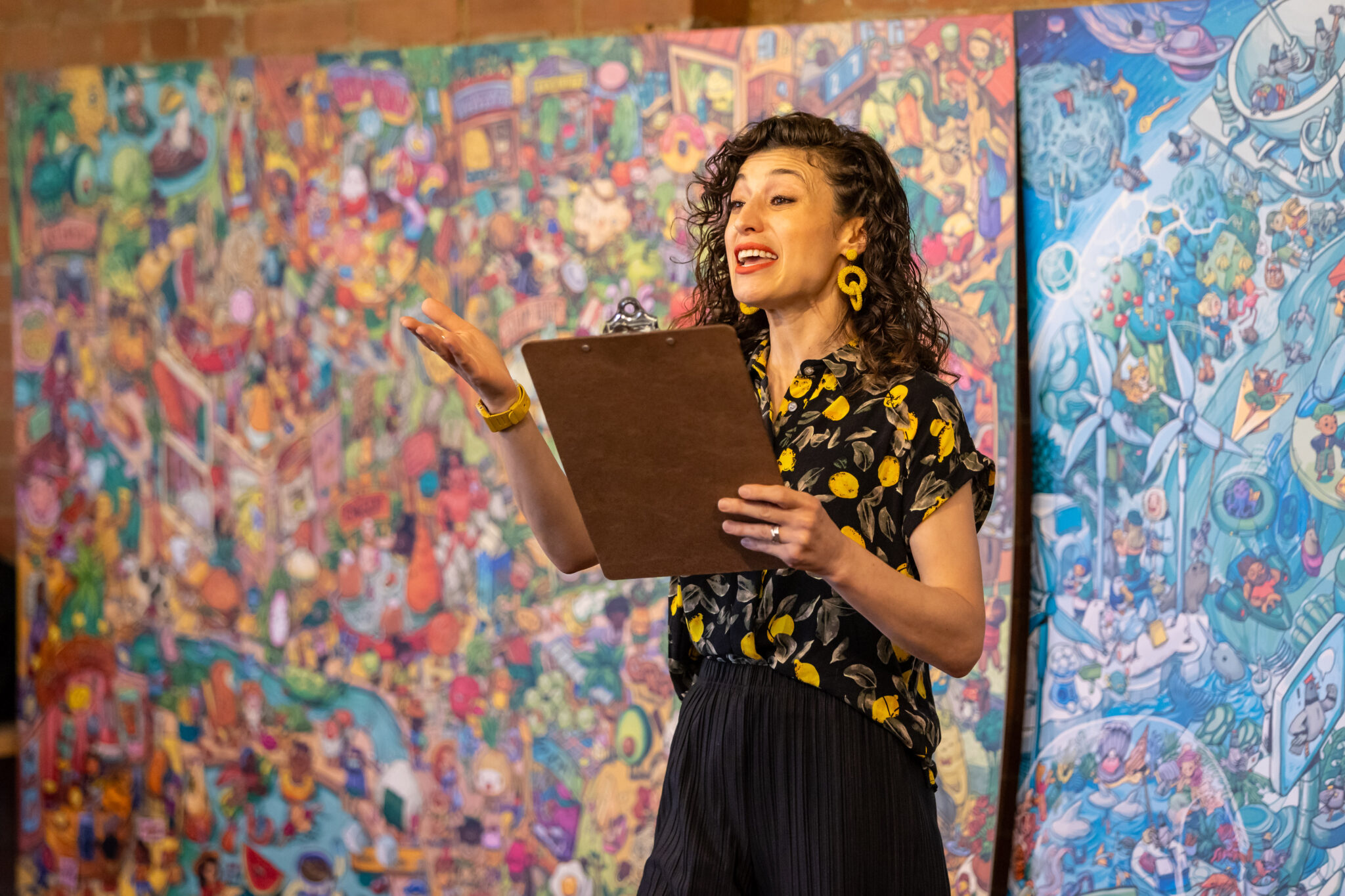 Actor Gem performs some of our young writers' stories to an audience of friends and family.